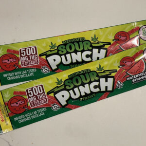 Medicated Sour Punch Straws 500MG
